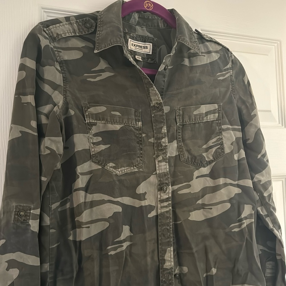 Express Camo Button Up